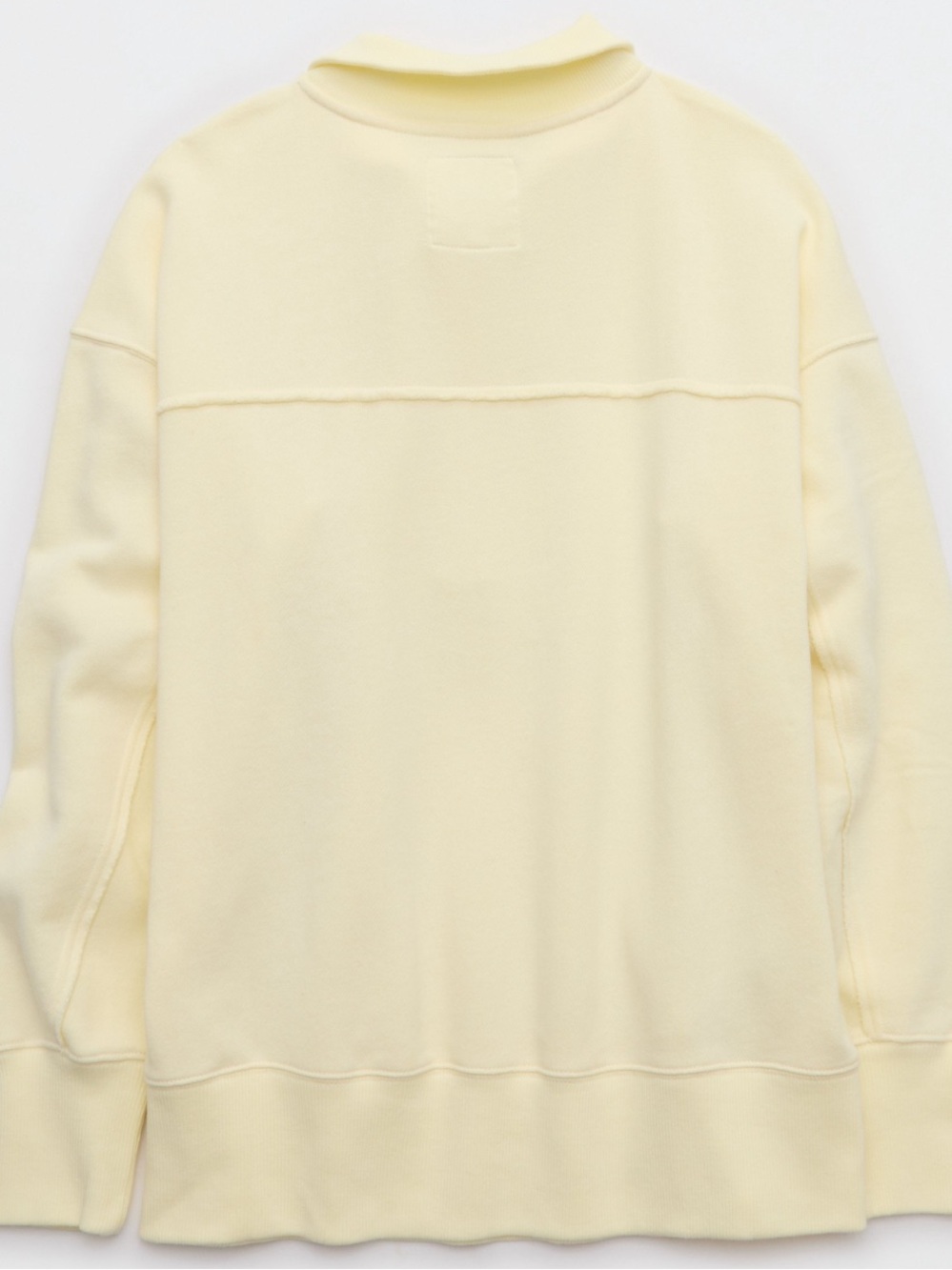 Aerie Vintage Popover Polo Sweatshirt Cozy Yellow, size XL, NWT - Picture 5 of 5
